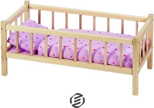 Equivera Poppenbed - Poppenbedje - Poppenhuis Meubels - Speelgoed voor Meisjes - Cadeau