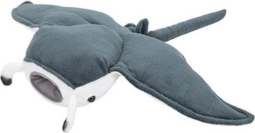 Pluche grijze mantarog knuffel 43 cm - Mantaroggen zeedieren knuffels - Speelgoed voor kinderen