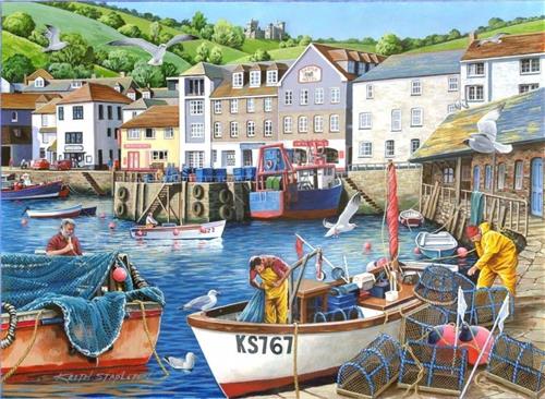 House of Puzzles No.12 - Busy Harbour - 1000 Piece Jigsaw Puzzle