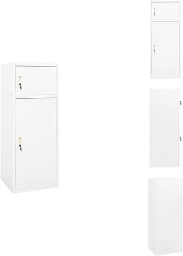 vidaXL Zadelkast - Zadelkasten - Opbergkast - Lockerkast - Zadelkast 53x53x140 cm staal wit