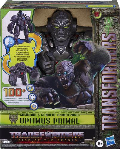 Transformers Rise of the Beasts Command and Convert Animatronic Optimus Primal - Actiefiguur