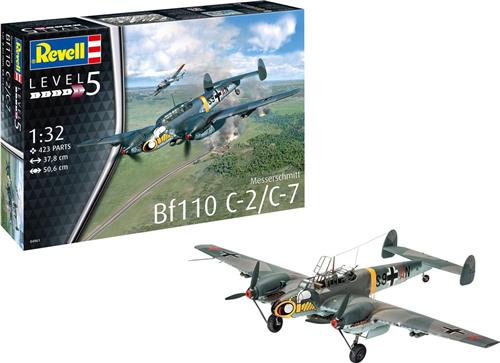 1:32 Revell 04961 Messerschmitt Bf110 C-2/C-7 Plastic Modelbouwpakket