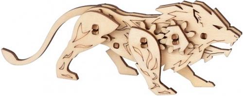 Bouwpakket 3D Houten Puzzel Leeuw Mechanisch