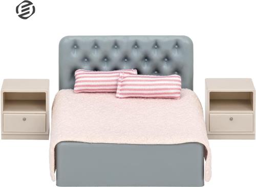 Equivera Poppenbed - Poppenbedje - Poppenhuis Meubels - Speelgoed voor Meisjes - Cadeau