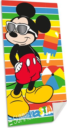 Disney Mickey Mouse strand/badlaken - 70 x 140 cm - katoen - voor kinderen