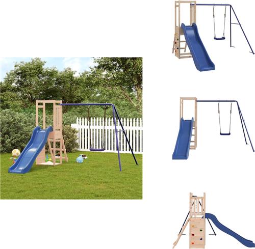 vidaXL Speelhuis - Speelhuizen - Buitenspeelsets - Speelset - Speelhuis massief grenenhout