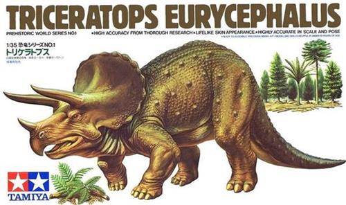 1:35 Tamiya 60201 Triceratops Eurycephalus - Prehistoric World Series NO.1 Plastic Modelbouwpakket