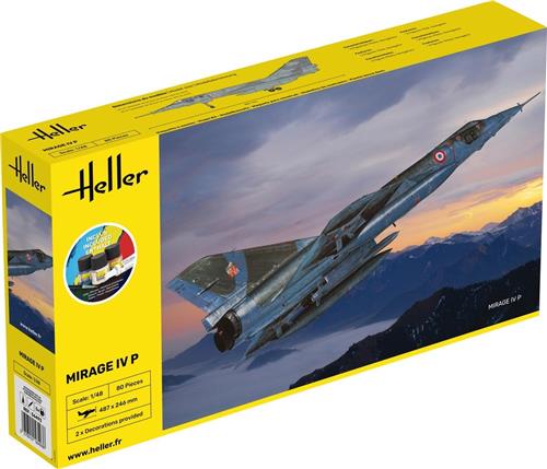 1:48 Heller 56493 Mirage IV P Plane - Starter Kit Plastic Modelbouwpakket