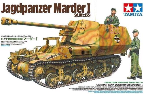 1:35 Tamiya 35370 Dt. Sd.Kfz.135 Marder I Jagdpanzer Tank Plastic Modelbouwpakket
