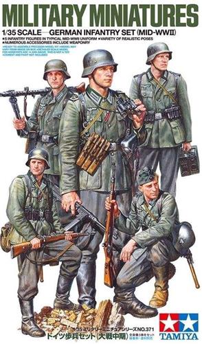 1:35 Tamiya 35371 German Infantry Mid-WWII Set Plastic Modelbouwpakket