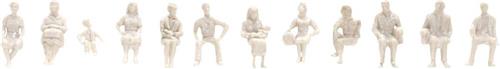 NOCH 14985 H0 Zittend en staand figuren Ongeverfd, Zittend, Staand
