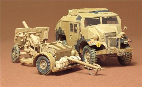 1:35 Tamiya 35044 British 25pdr Tractor & Field gun Plastic Modelbouwpakket