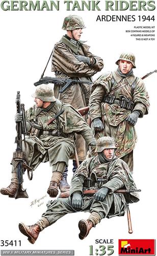 1:35 MiniArt 35411 German Tank Riders - Ardennes 1944 Plastic Modelbouwpakket
