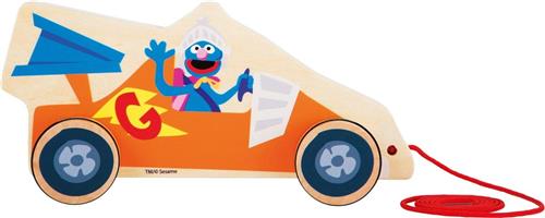 Small Foot Houten Trekfiguur Sesamstraat Raceauto 20 Cm