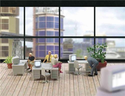 Busch - Pc Büro-set H0 (Bu5402) - modelbouwsets, hobbybouwspeelgoed voor kinderen, modelverf en accessoires