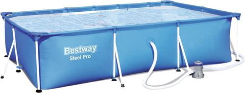 Zwembad Bestway - 300X201X66cm - Opzet - Stevig frame - badje - Opzetzwembad -  Inclusief Pomp