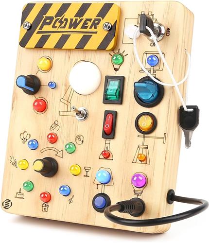 Equivera Busy Board - Montessori Speelgoed - Busy Board Montessori - Activity Board - Activiteitenbord - Motoriek Speelgoed - Educatief - Sensorisch Speelgoed