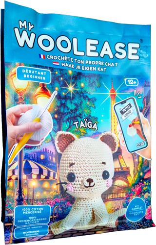 MY WOOLEASE - HAAKPAKKET - CROCHET KIT - TAÃGA THE CAT - DIY - VANAF 12 JAAR OUD - GERONIMO GAMES