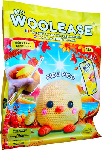 MY WOOLEASE - HAAKPAKKET - CROCHET KIT - PIOU PIOU THE CHICK - DIY - VANAF 12 JAAR OUD - GERONIMO GAMES