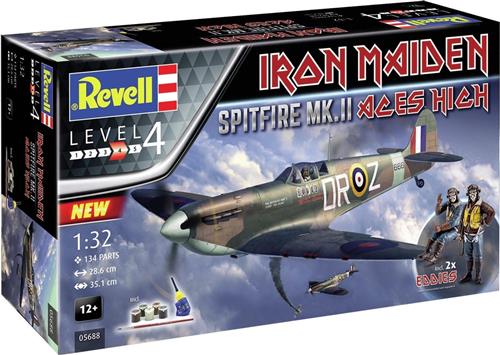 1:32 Revell 05688 Spitfire Mk.II Aces High Iron Maiden - Gift Set Plastic Modelbouwpakket
