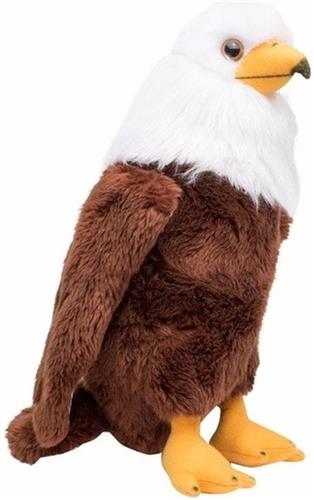 Pluche Amerikaanse zeearend knuffel 30 cm - roofvogels knuffels