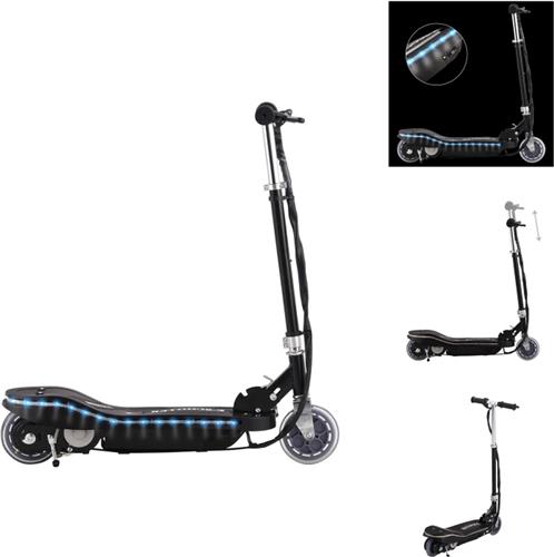 vidaXL Elektrische Step - Elektrische Steppen - Elektrische Steps - Electrische Step - Step elektrisch met LED 120 W zwart