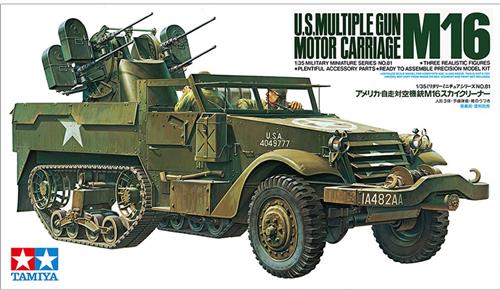 Tamiya 35081 U.S. M16 Half-Track  1:35 Militair Modelbouwpakket
