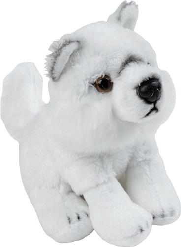 Pluche knuffel dieren Artische Wolf 15 cm - Speelgoed wolven knuffelbeesten
