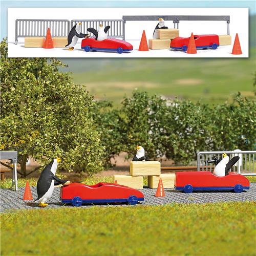 Busch - A-set: Pinguine Seifenkisten H0 (9/22) *bu7924 - modelbouwsets, hobbybouwspeelgoed voor kinderen, modelverf en accessoires