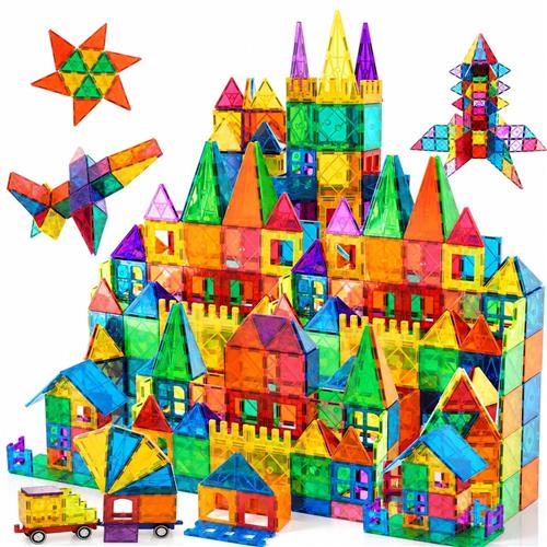 BOTC Magnetische Bouwset - 60-Delige Magnetische Tegels - STEM Speelgoed voor Kinderen - 3D Bouwspeelgoed vanaf 3 Jaar