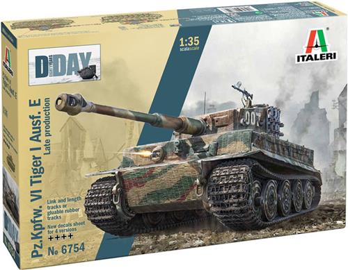1:35 Italeri 6754 Sd.Kfz.181 Panzerkampfwagen Tiger I Ausf.E - Late Prod. - D-Day 80th Anniversary Plastic Modelbouwpakket