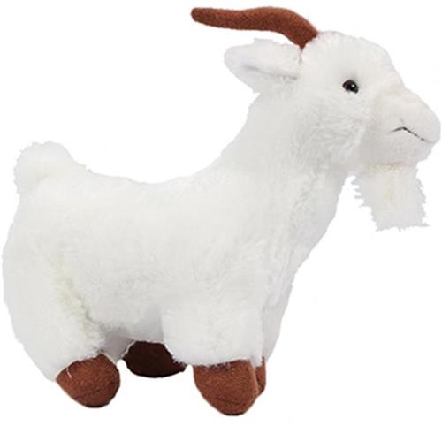 Pia Toys Knuffeldier Geit - zachte pluche stof - premium kwaliteit knuffels - wit - 23 cm