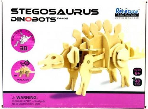 Lopende 3D Stegosaurus Houten Puzzel