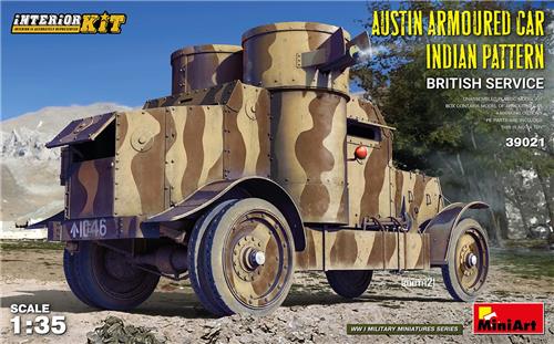 1:35 MiniArt 39021 Austin Armoured Car - Indian Pattern British Service w/Interior Plastic Modelbouwpakket