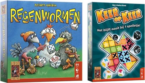 Spellenbundel - Dobbelspel - 2 Stuks - Regenwormen & Keer op Keer