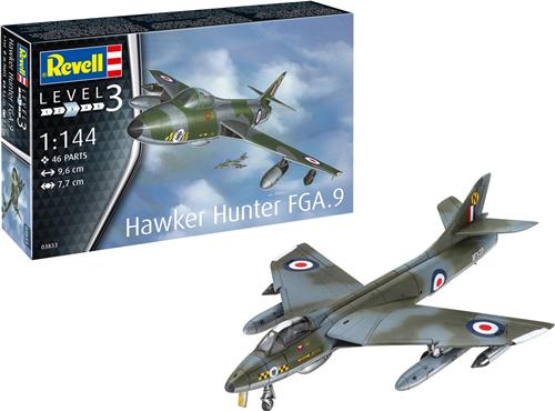 1:144 Revell 03833 Hawker Hunter FGA.9 Plane Plastic Modelbouwpakket