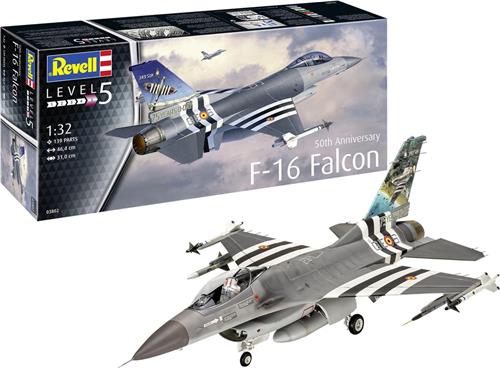 1:32 Revell 03802 50th Anniversary F-16 Falcon Plastic Modelbouwpakket