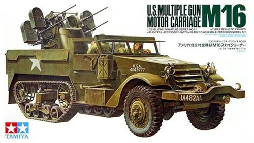 Tamiya Modelbouwpakket Militaire voertuigen - 35081 U.S. Multiple Gun Motor Carriage M16 Halftrack Plastic - 1:35 - Modelbouw