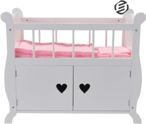 Equivera Poppenbed - Poppenbedje - Poppenhuis Meubels - Speelgoed voor Meisjes - Cadeau