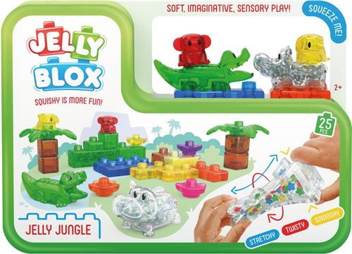 Goliath Jelly Blox Jelly Jungle Set - Constructiespeelgoed - Zachte Bouwblokken - Pijnvrij Spelen - Vanaf 2 jaar - BPA vrij