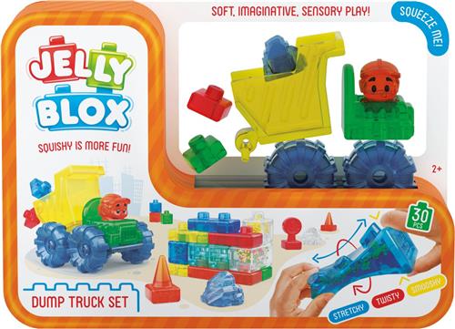 Goliath Jelly Blox Dump Truck Set - Constructiespeelgoed - Zachte Bouwblokken - Pijnvrij Spelen - Vanaf 2 jaar - BPA vrij