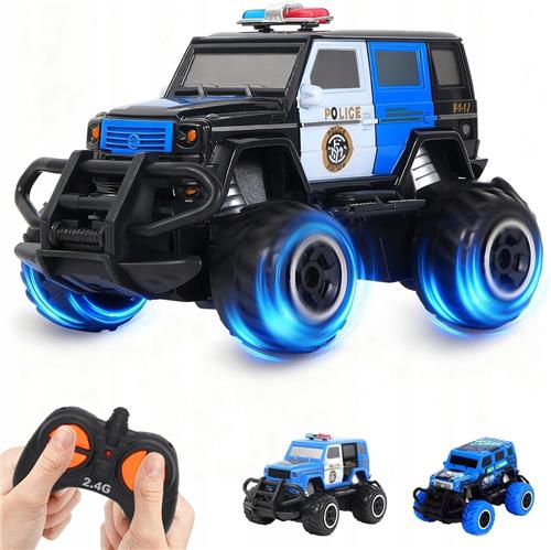 Merkloos RC Politieauto Zwart - Snel & Krachtig Speelgoed voor Kinderen