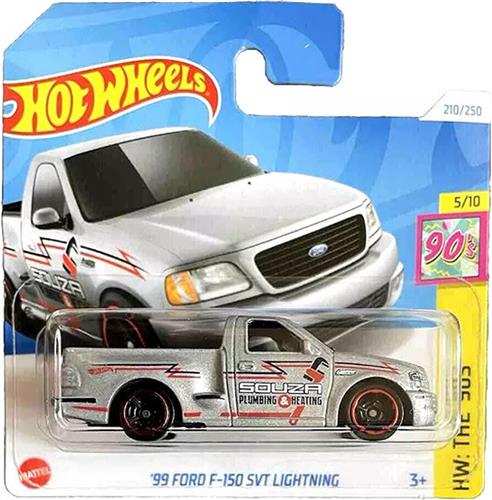 HOT WHEELS '99 FORD F150 SVT LIGHTNING PLUMBING & HEATING SOUZA SILBER 210/250 1:64 HW THE'90S 5/10