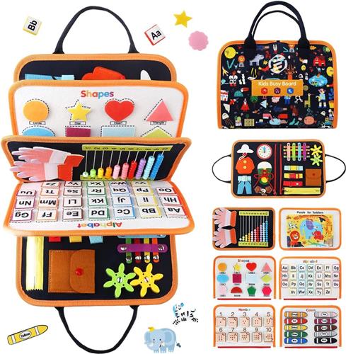 Equivera Busy Board - Montessori Speelgoed - Busy Board Montessori - Activity Board - Activiteitenbord - Motoriek Speelgoed - Educatief - Sensorisch Speelgoed