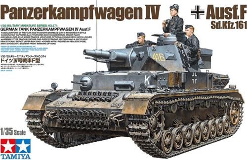 1:35 Tamiya 35374 German Panzerkampfwagen Battle Tank IV F L24/75mm Plastic Modelbouwpakket