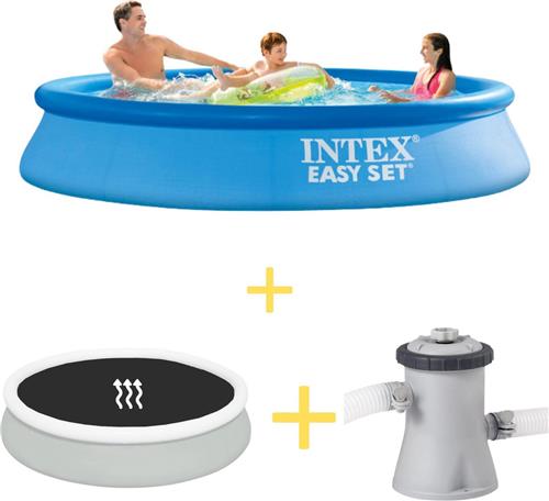 Zwembad - Easy Set - 305 x 61 cm - Inclusief Solarzeil & Filterpomp