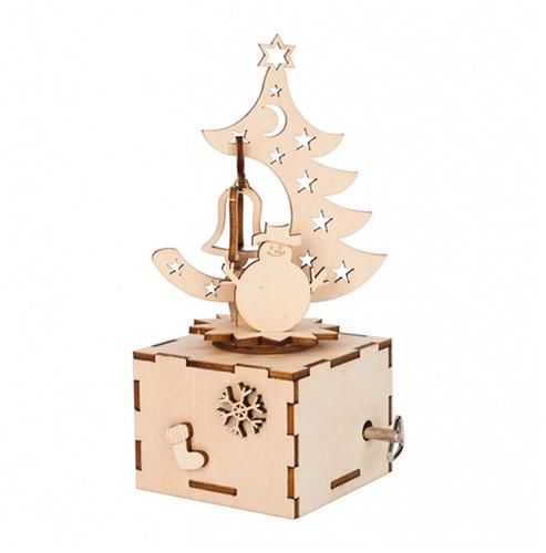 Bouwpakket Muziekdoosje Speeldoosje Kerst- hout