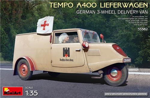 1:35 MiniArt 35382 German Tempo A400 Lieferwagen Plastic Modelbouwpakket