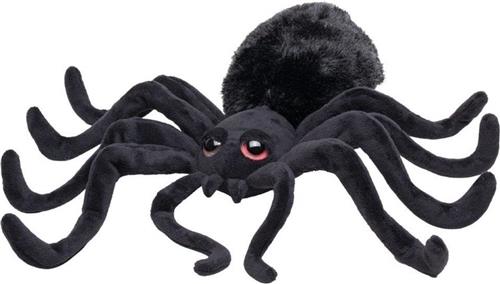 Zwarte pluche spin knuffel 40 cm - decoratie spinnen - zwarte weduwe