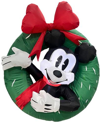 Disney Mickey kerstkrans opblaasbaar